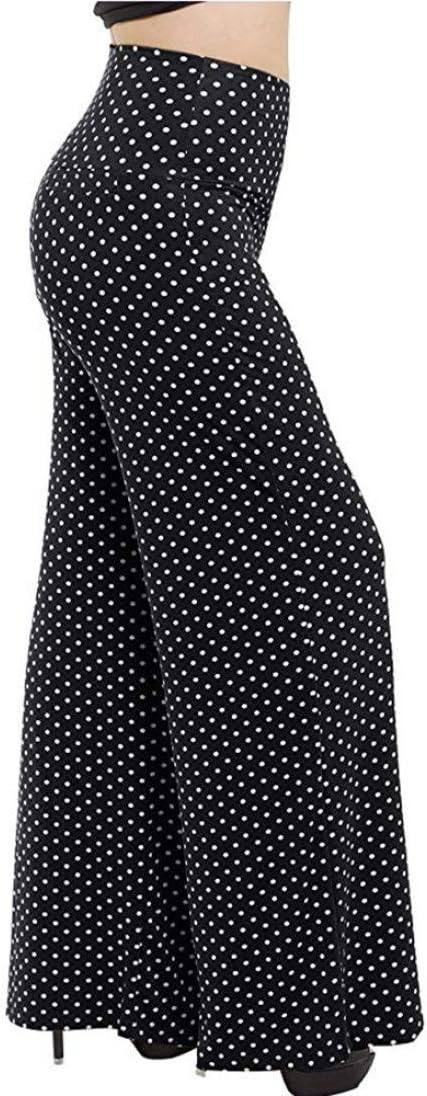 vermers Women's Casual Point Stretchy Wide Leg Palazzo Lounge Pants Women Leisure Loose Mid Waist Trousers