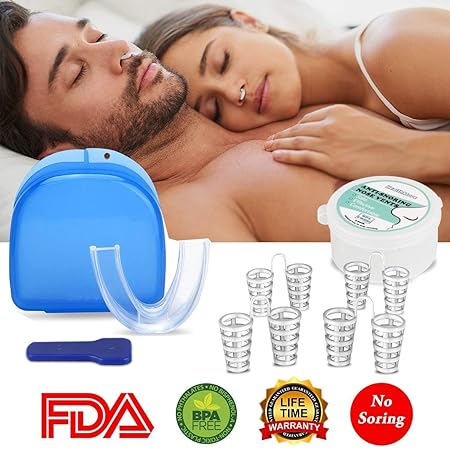 Schnarchstopper, Schnarchschiene & Nasepreizer, Nasendilator - Hilft Gegen Schnarchen, Schlafapnoe & Schweres Atmen, BPA-Frei