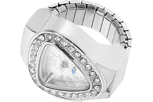 iplusmile Finger Watch Vintage Ring Watch, Women Finger Watch Exquisite Ring Watch Finger Ring Watch for Birthday Graduation,