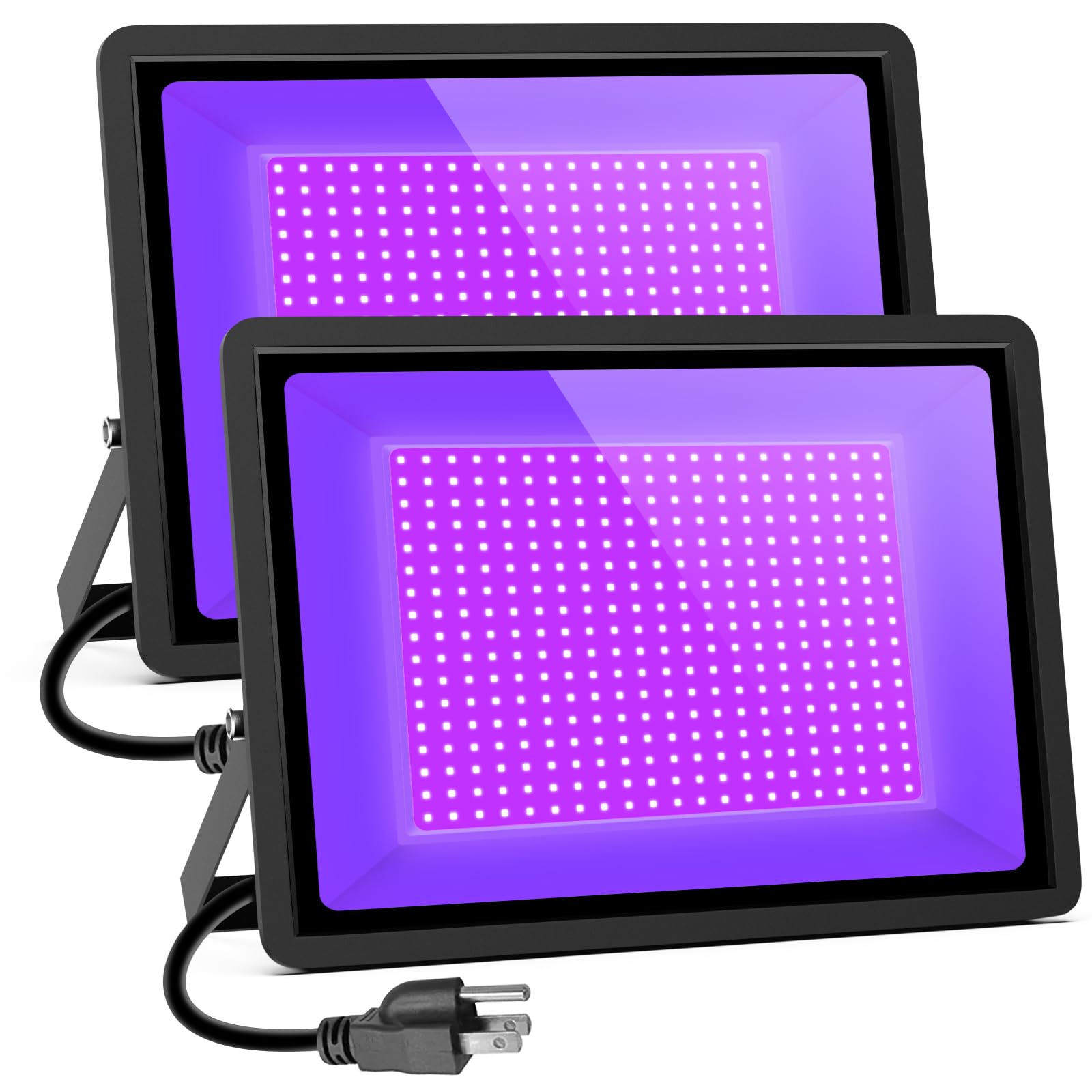 Photo 1 of Black Lights 500W LED Black Flood Light Outdoor with Plug(6ft Cable) IP66 Waterproof LED Black Light Neon Glow for Party, Halloween, Fluorescent Poster, Body Paint