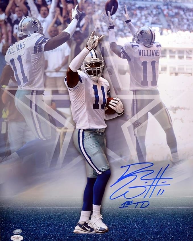 Roy Williams Signed Dallas Cowboys Photo w/ 1st TD 16x20 JSA
