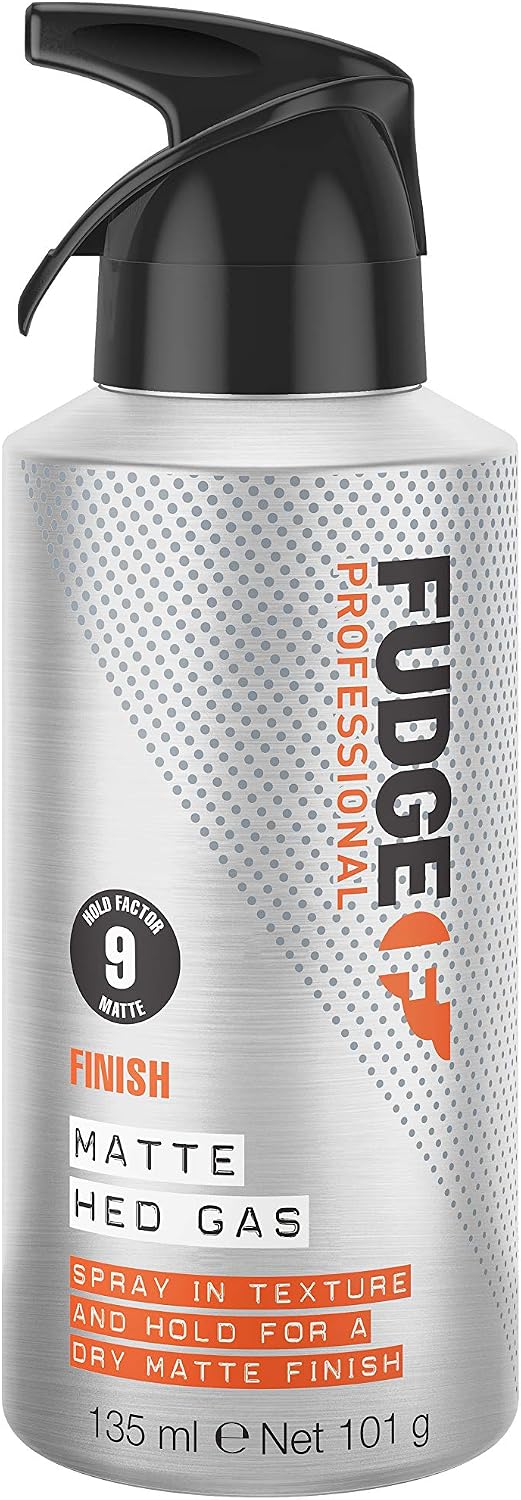 Fudge Professional Matte Hed Gas, Strong Hold Texturizing Hairspray, 135 ml, No Colour, 135 ml (Pack of 1)