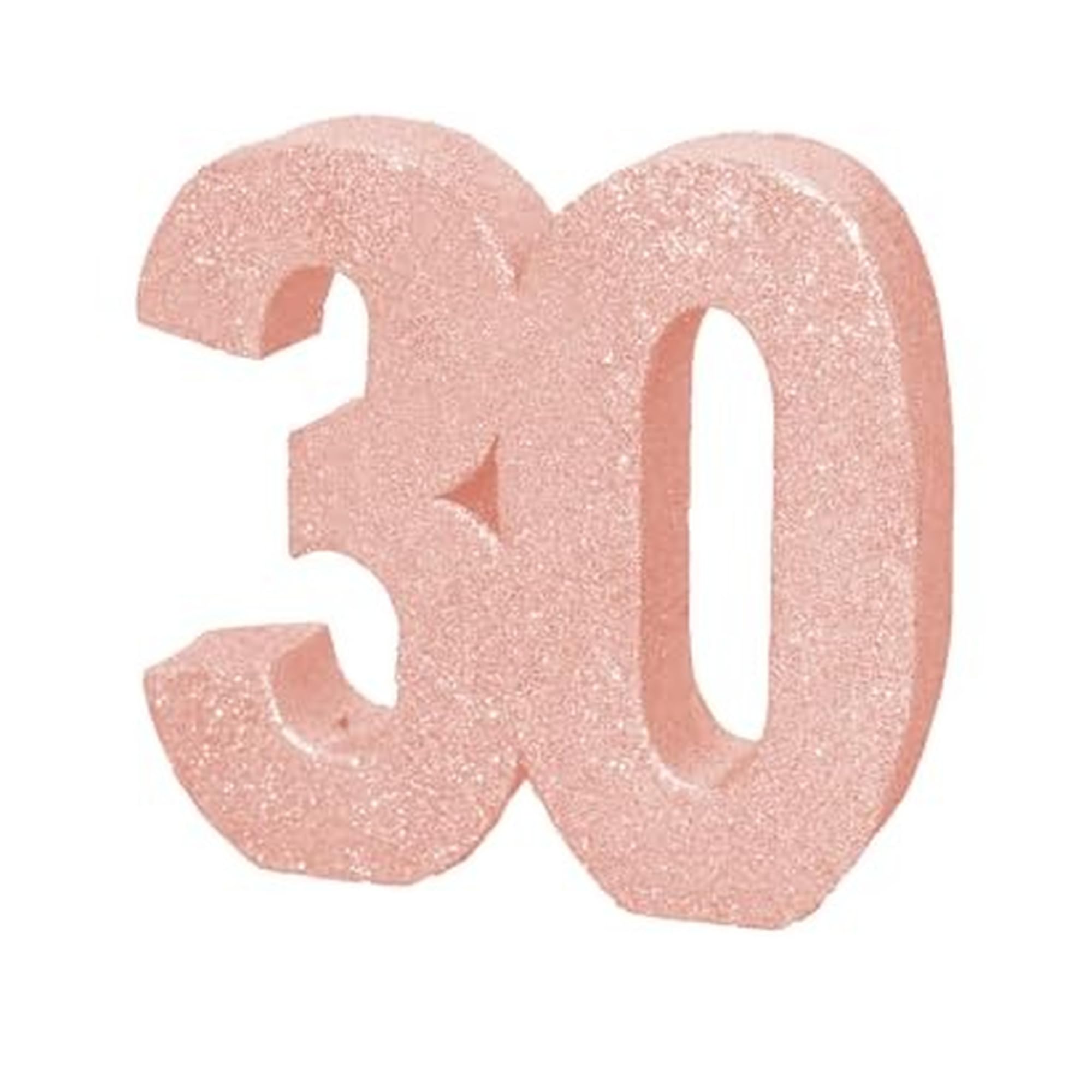 Number 30 Glitter Table Decoration Rose Gold| Table Centrepiece | Table Decorations Centrepiece | 30th Birthday Decorations | Pack of 1 | 20cm |H123