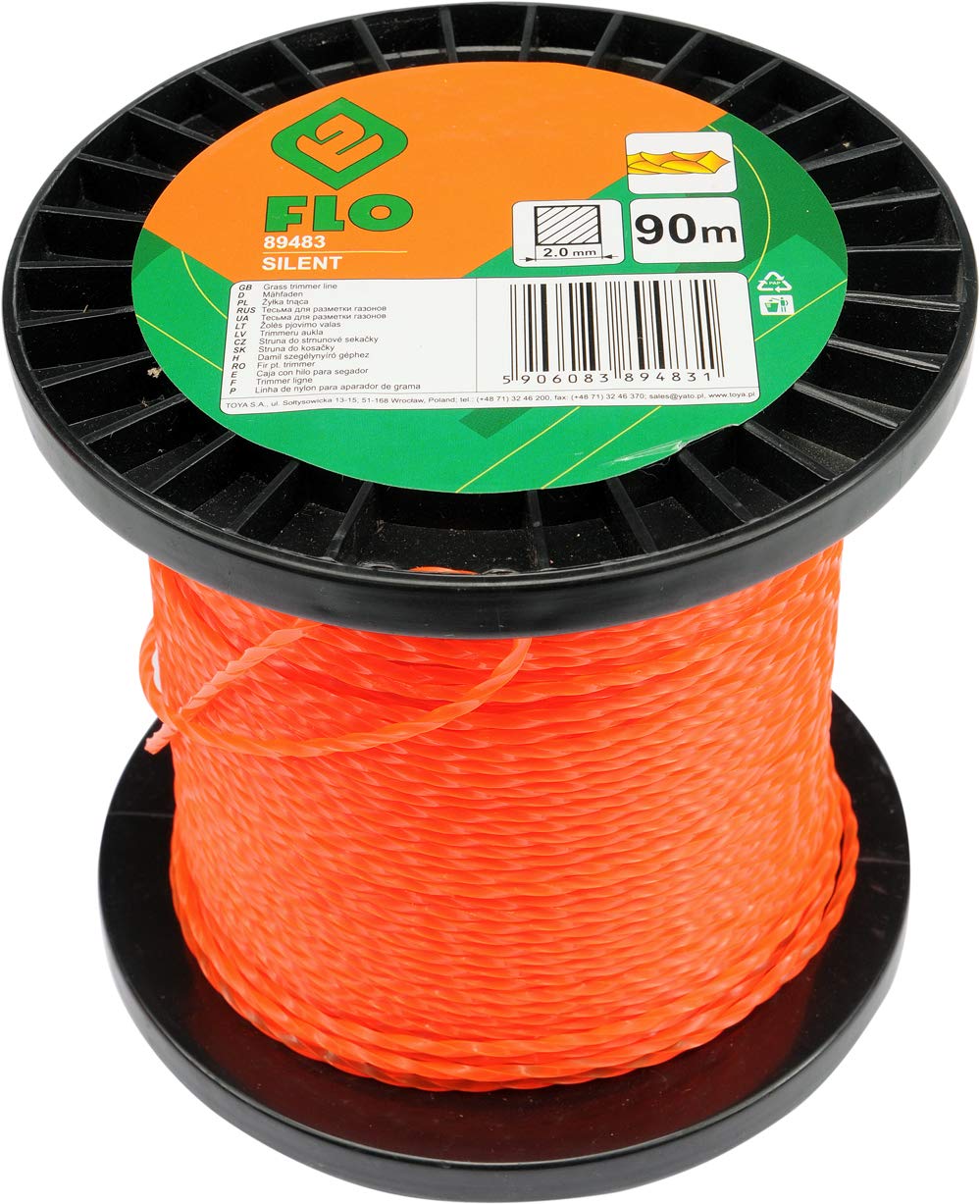 Flo 89483 – Grass Trimmer Line 2.0 mmx90 m Silence/Swivel Square/