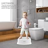 Rainberg Kids Step Stool Double Sturdy Non Slip Grey 1 view 7
