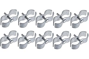 Dailydanny 10 Set Chain Link Fence Panel Clamps 1-5/8" Dog Kennel Panel Clamp for Round Pipe Panel Frame