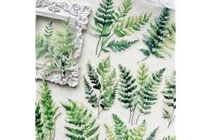 1 Pack (20 Sheets) - 20 Plant Leaf Stickers | Waterproof PET Stickers for Photo Frames, Scrapbooks, Diaries & Water Bottle De