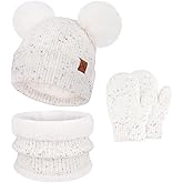 Toddler Kids Winter Hats Gloves Scarfs Beanie Mittens Neck Warmer for 0 6 12 Months 1 2 3 4-8 Year Old Baby Girls Boys Gifts