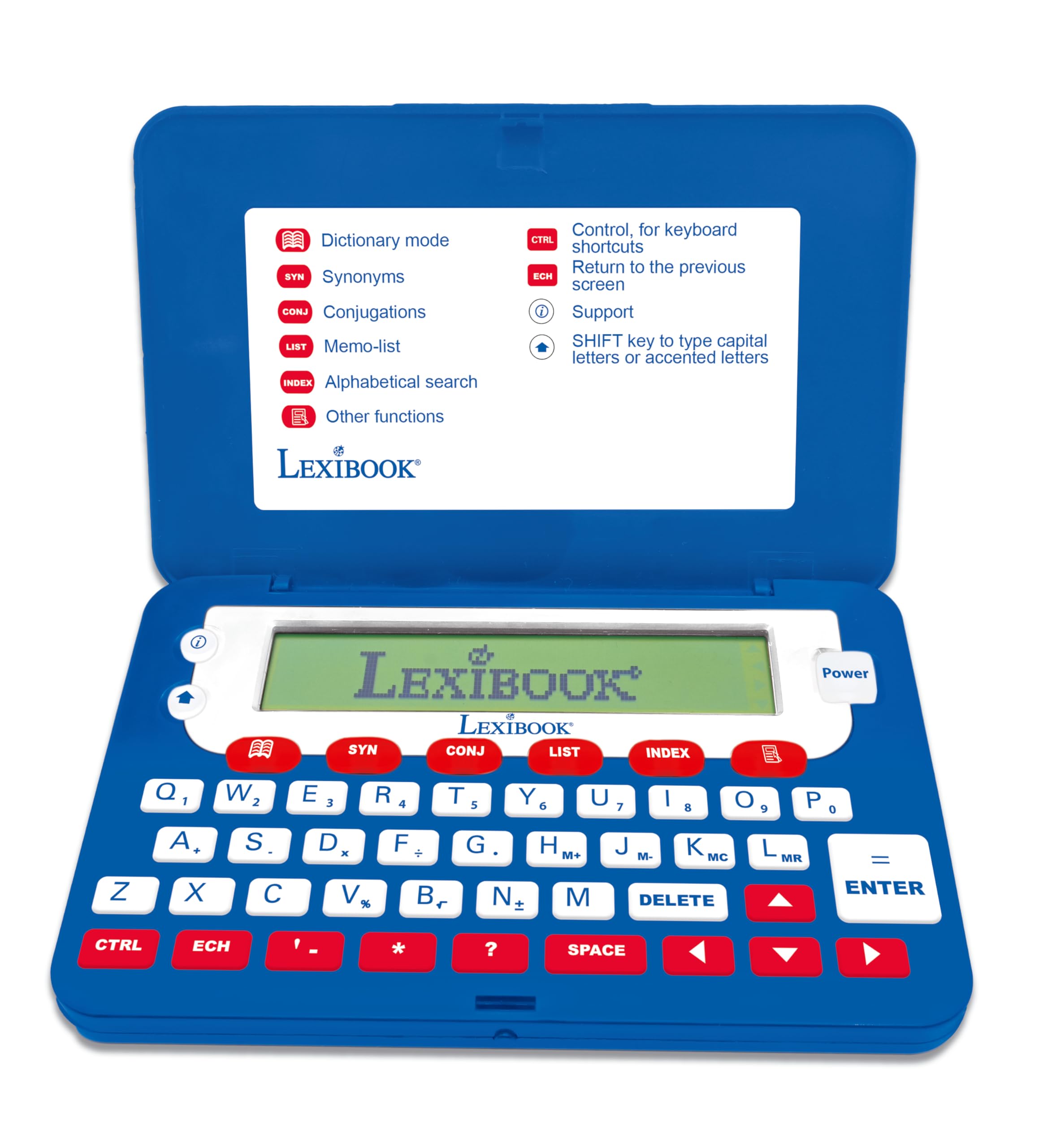 LEXIBOOK, English Dictionary, Pocket electronic dictionary, Definitions, Thesaurus, Grammar functions, Phonetic spellchecker, Word games, 4" screen, Advanced features, Blue, D660EN