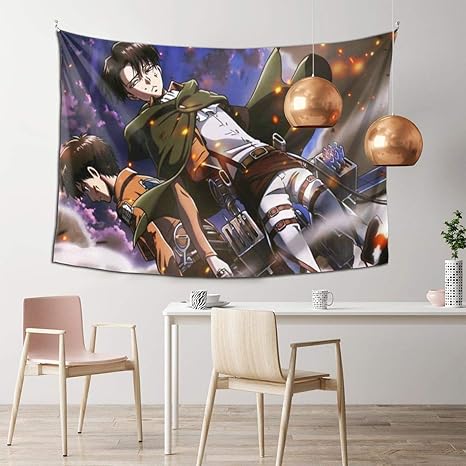 Amazon Co Jp 自然風景タペストリー 進撃の巨人 Attack On Titan 1 インテリア 壁掛け おしゃれ 室内装飾タペストリー 多機能 カバー カーテン 部屋 おしゃれ飾り 152x102cm ホーム キッチン