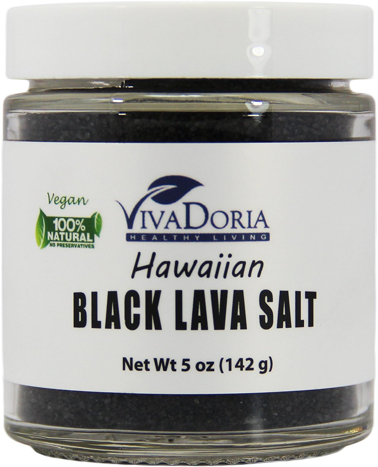 Viva Doria Hawaiian Black Lava Sea Salt, Fine Grain, Lava Salt, 2 lb (907 g) : Grocery & Gourmet Food