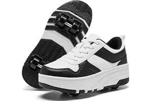 ANEFUN Roller Skate Shoes for Kids Girls Boys Detachable Wheeled Fashion Sneakers