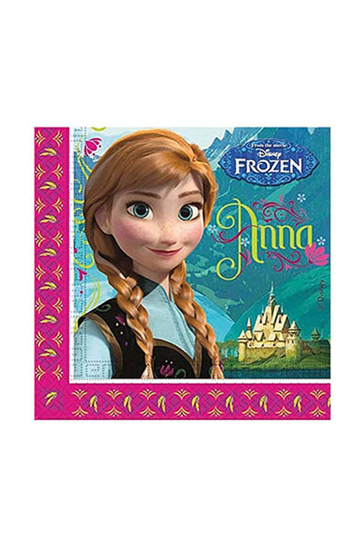 Disney Unique Party 71602 Frozen Paper Napkins, Pack of 20 featuring Anna and Elsa