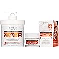 Advanced Clinicals Brightening Vitamin C Body Cream + Potent Vitamin C Face Moisturizer Gel Cream 2pc Skincare Set For Women & Men To Diminish Appearance Of Dark Spots, Wrinkles, & Dry Skin, 2pc Set