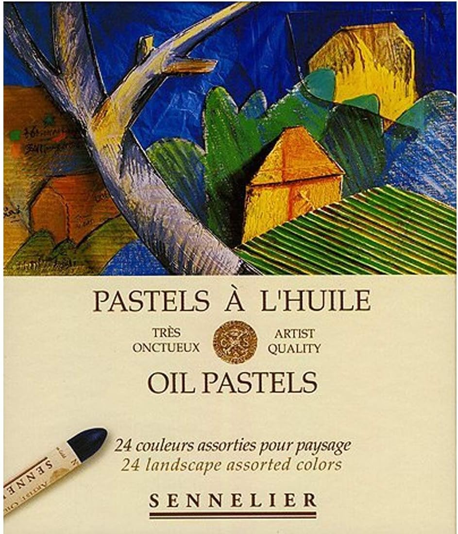 Sennelier Oil Pastel Set, 24 Count (Pack of 1), Landscape