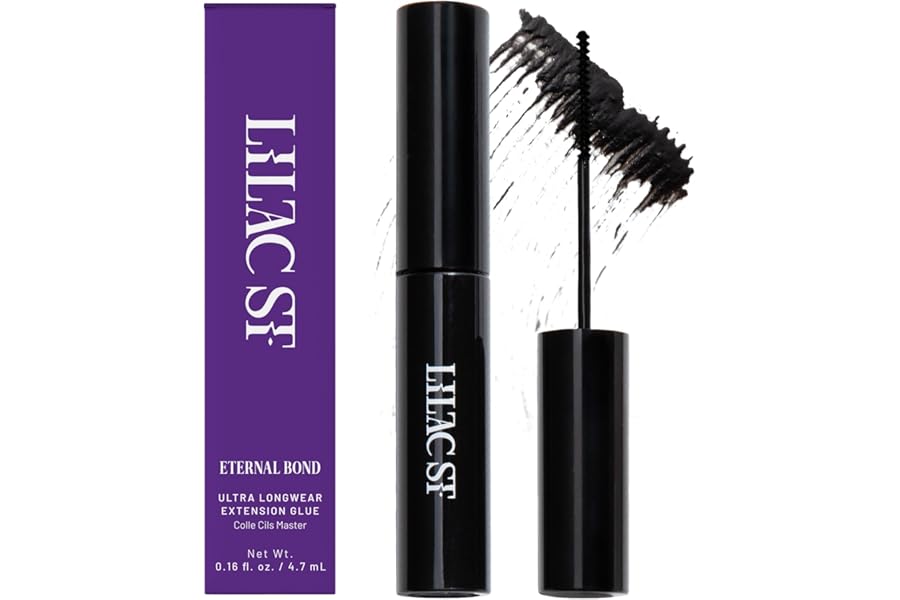 Lilac St – Eternal Bond (Black) – Lash Cluster Glue – Mini Mascara Wand Applicator – Strong & Flexible Hold – Waterproof – Sensitive Eyes Safe – Cruelty Free, Vegan, Women Founded – 0.16 fl oz