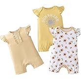 YOURDIARY Baby Boy Rompers Short Sleeve Cotton Toddler Rompers Graphic Print Baby Clothes One-Piece Outfit