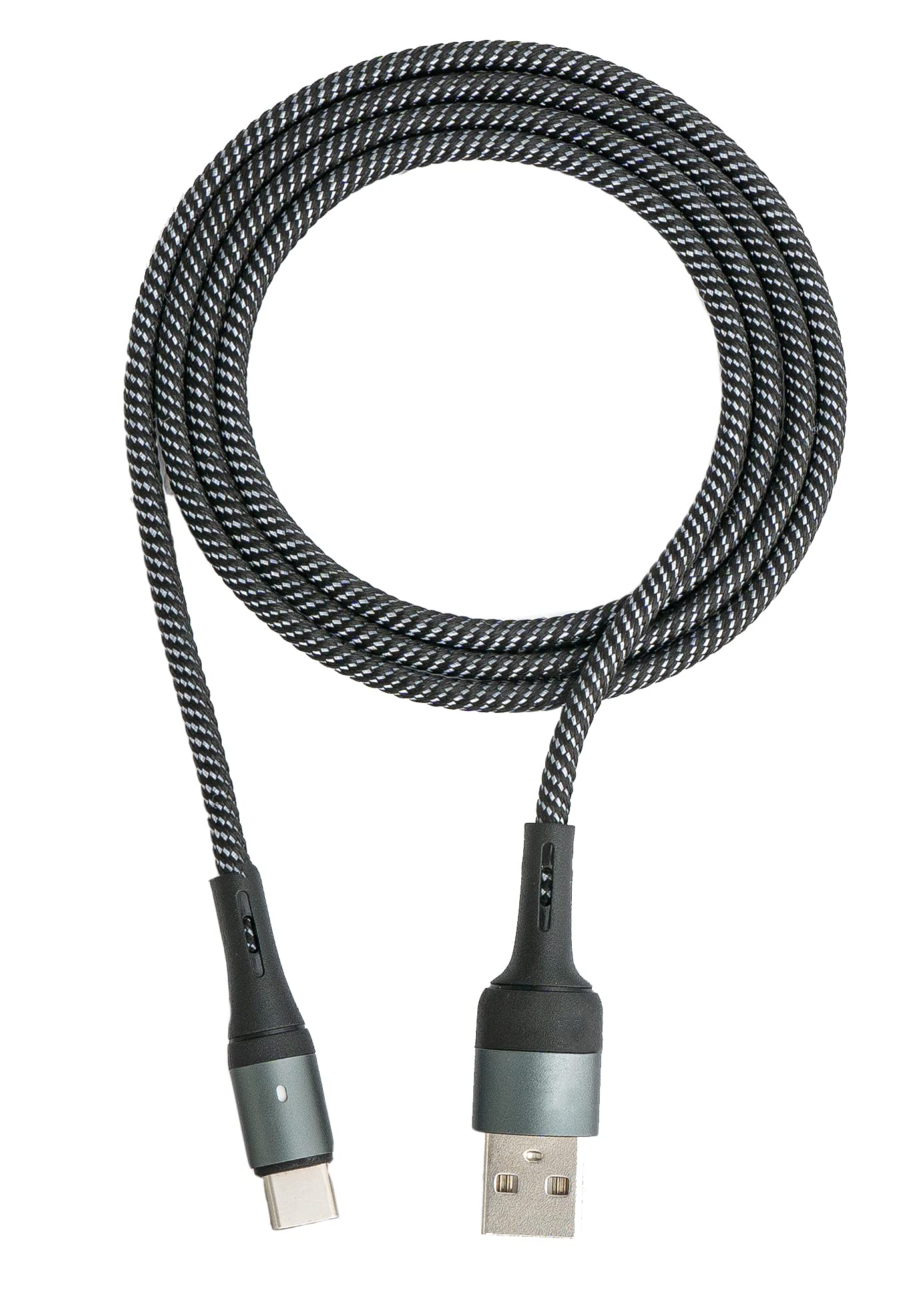 System-S USB 3.1 Cable 1m Type C Male to 2.0 Type A Male Braided Adapter Black