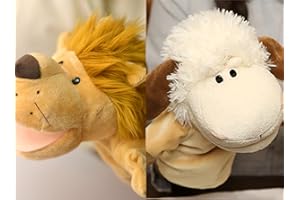 LOMTRATS Animal Hand Puppets for Kids with Movable Open Mouths, Perfect for Storytelling,Teaching,Preschool,Birthday Gifts