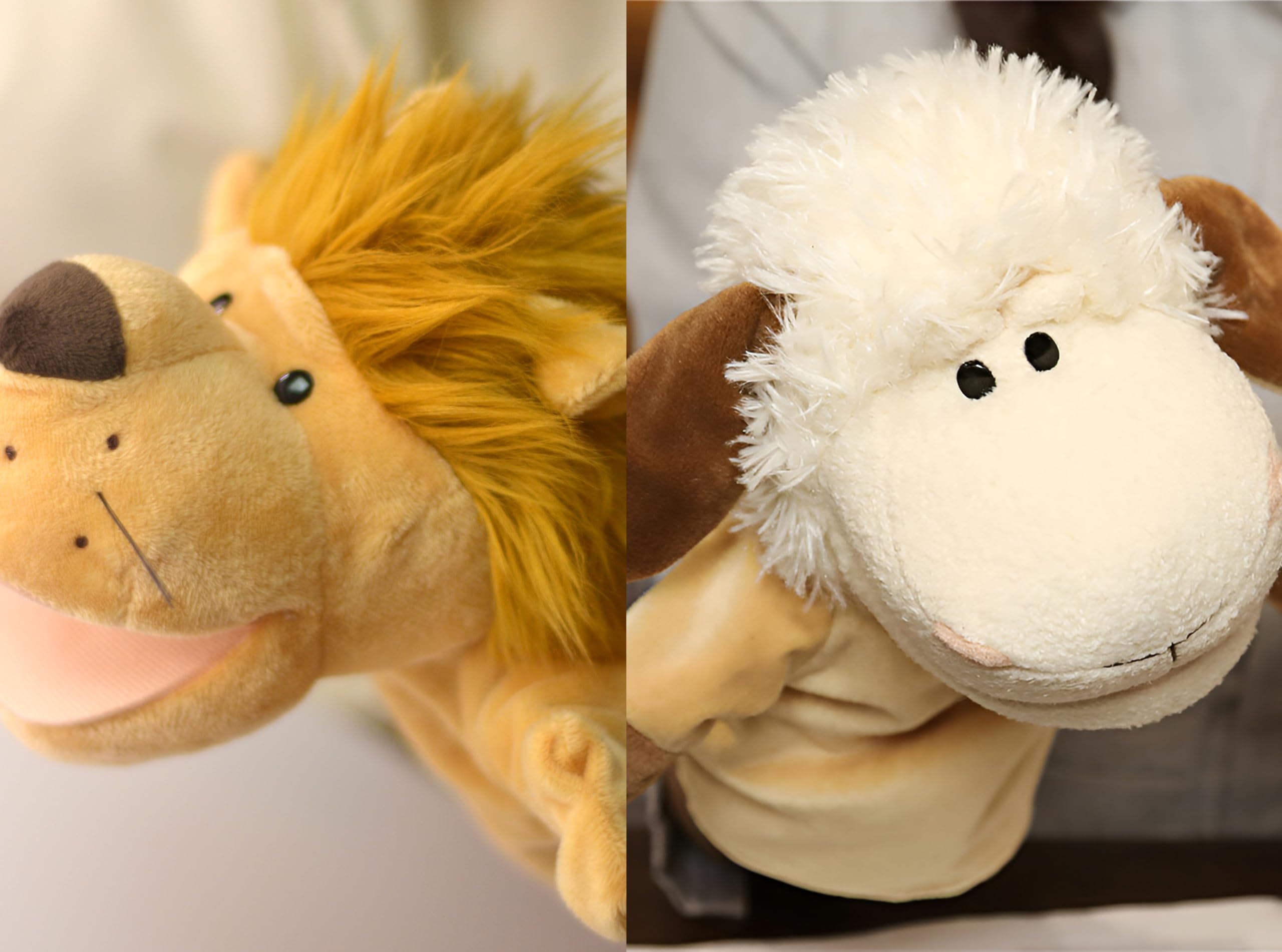 LOMTRATS Animal Hand Puppets for Kids with Movable