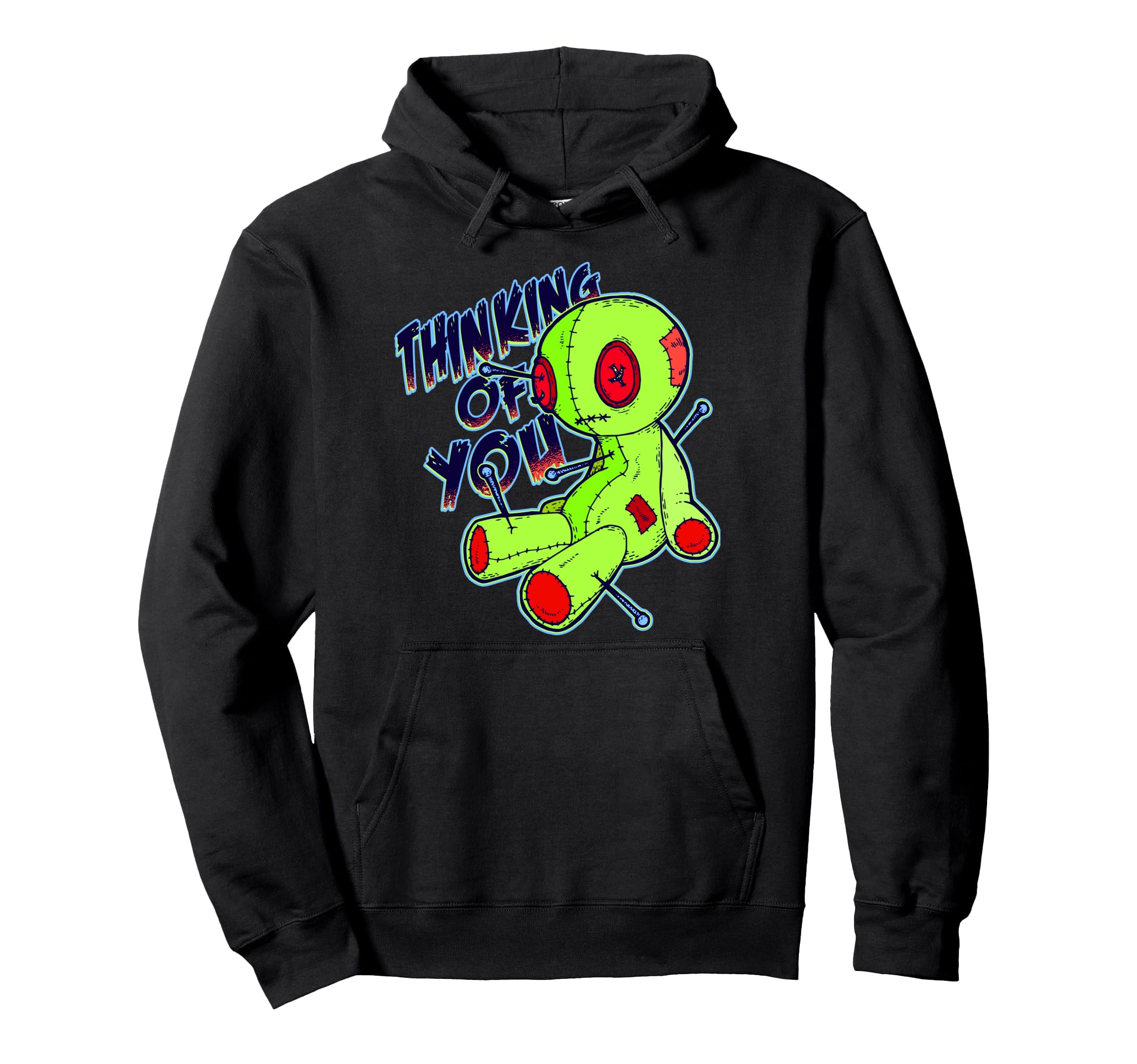 Thinking of You Voodoo Doll Halloween Valentine Pullover Hoodie