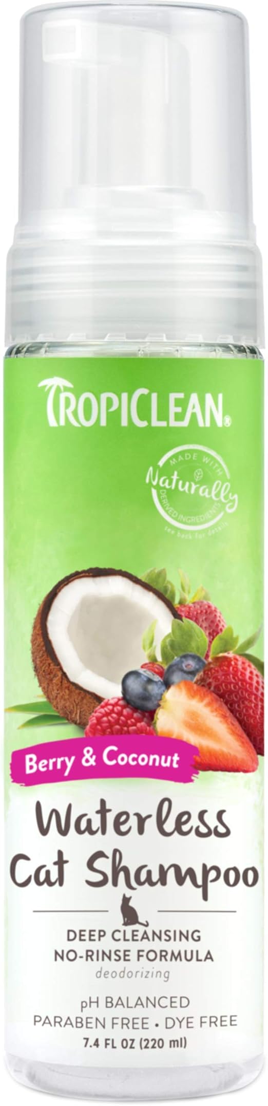 tropiclean waterless cat shampoo