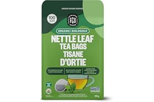 FGO Organic Nettle Leaf Tea, 100 Count, Eco-Conscious Tea Bags, Resealable Bag, Packaging May Vary (Pack of 1)