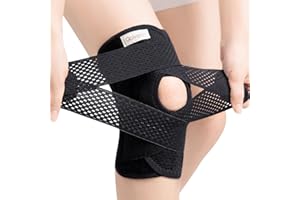 Galvaran Knee Brace with Side Stabilizers for Meniscal Tear Knee Pain ACL MCL Arthritis Injuries Recovery, Breathable Adjustable Knee Support for Men and Women