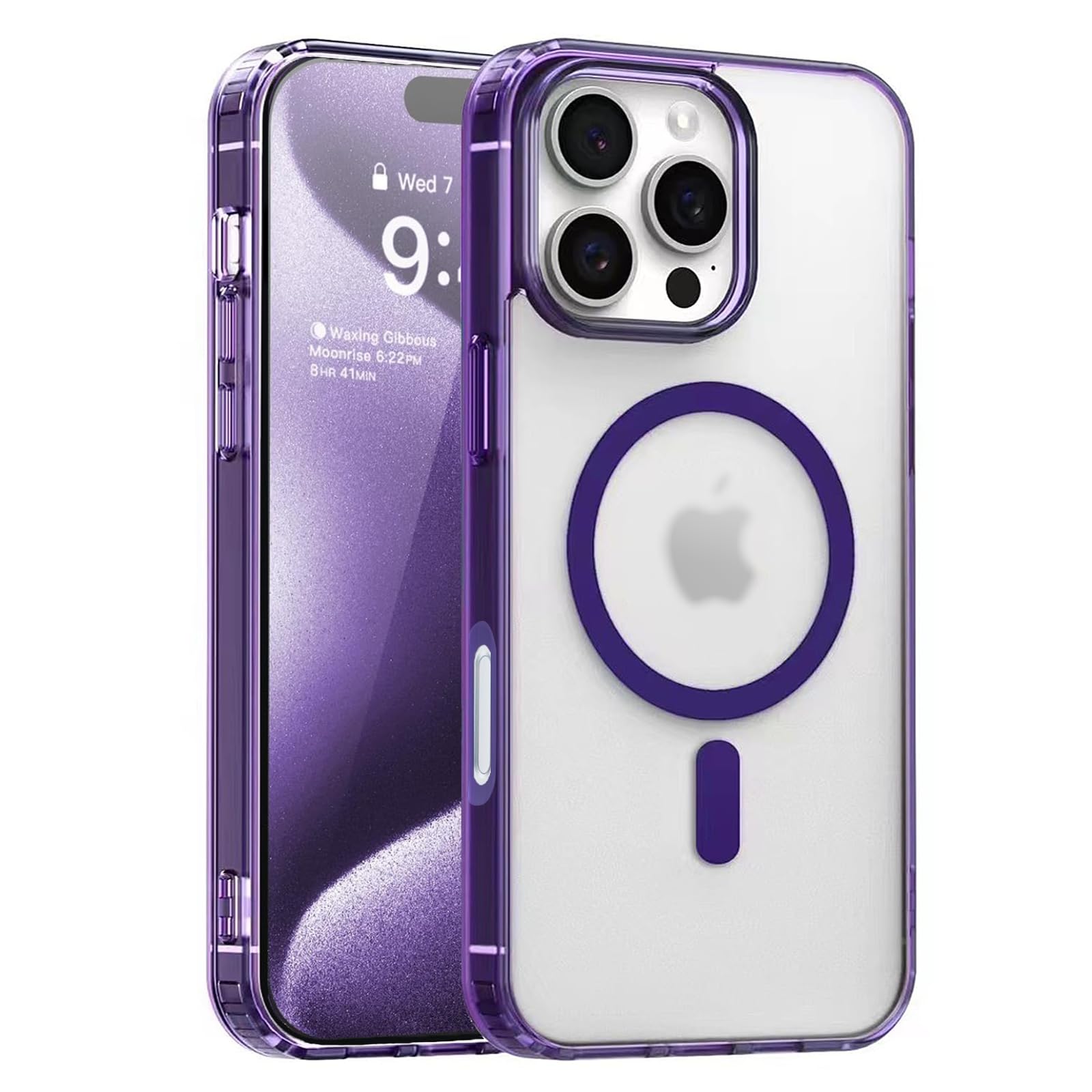 S. Tedazo Magnetic Case for iPhone 16 Pro Max Compatible with MagSafe & MIL-Grade Protection,Not Yellowing,Scratch-Resistant,Translucent Matte Slim Phone Cover for iPhone 16 Pro Max-Purple