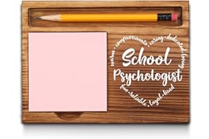AKEKE School Psychologist Gifts, School Psychologist Appreciation Gifts, Thank You Psychologist Gifts, School Psychologist Office Decor, School Psychology Desk Self-Stick Note Pad Holders GSH5