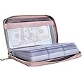 Easyoulife Credit Card Holder Wallet Womens Zipper Leather Case Purse RFID Blocking