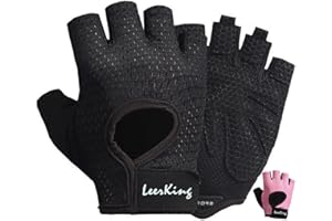 LeerKing Workout Gym Weight Lifting Gloves with Flexible Thin Padding, Enhanced Palm for Men Women Pull ups Exercise Fitness 