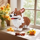 Larcele 3274 Pieces Dog Micro Building Blocks Animal Bricks KLJM-02 Big Corgi view 5