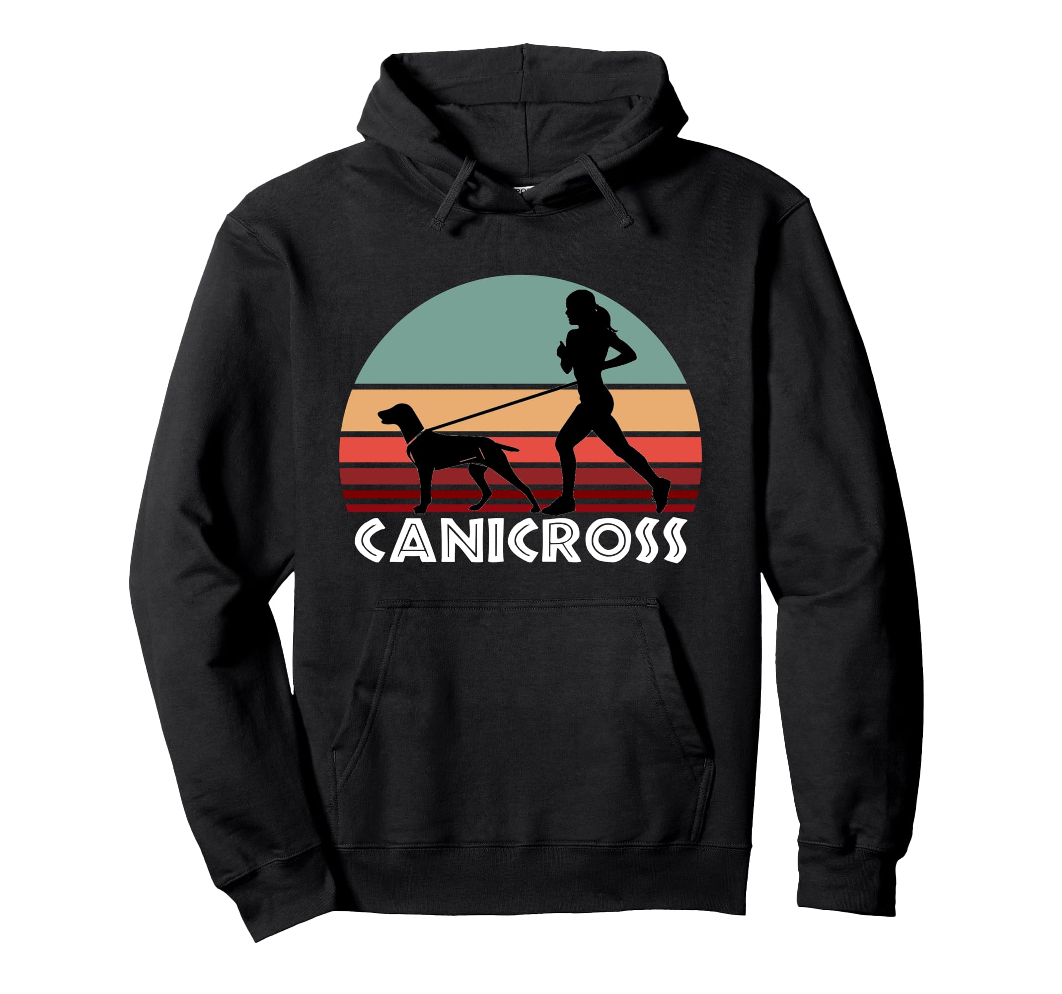 Canicross print Cross Country Dog Running Pullover Hoodie