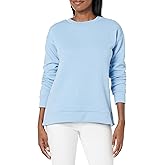 Jockey womens Textured Crew Neck Long Sleeve Pullover Sweatshirt