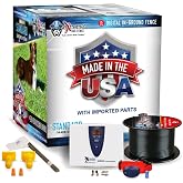 Underground Electric Dog Fence Kit, Standard, 1-Dog, 500 ft | Complete DIY system: digital transmitter, waterproof receiver(s), boundary + twisted wire, training flags, splices, Premium