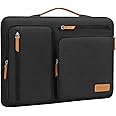 MOSISO 9-11 inch Tablet Sleeve Case for iPad Pro 11 inch M4, iPad Air 11 inch M2 2024, iPad 9/8/7th 10.2, iPad 10th 10.9, Galaxy Tab S9/S8, Side Open Carrying Bag with 4 Zipper Pockets, Black