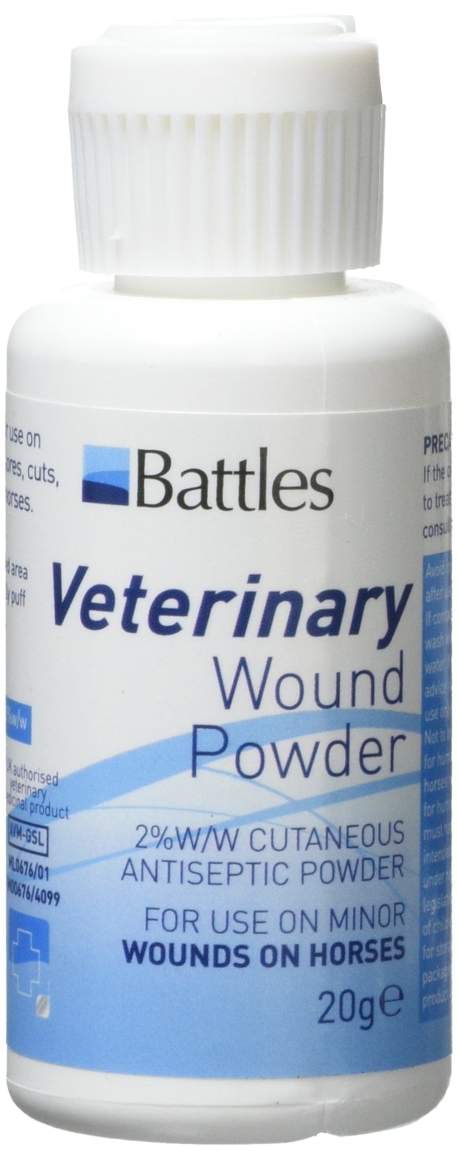 Battles Veterinary Wound Powder - White, 125 G