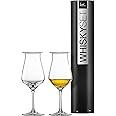 Eisch Malt-Whisky Nosing Glasses Set of 2 – Handcrafted Crystal Glass with Aroma Lids - for Single Malt & Blended Whisky - Gift Tube Packaging - Dishwasher Safe - Made in Germany