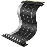 PCIe 5.0 Riser Cable Gen5 x16, 30cm GPU Extension for RTX 5090/5080 | Unleash 128GB/s bandwidth with zero lag. Shielded 6-layer PCB stops EMI blackouts, while flexible TPE fits full-towers.