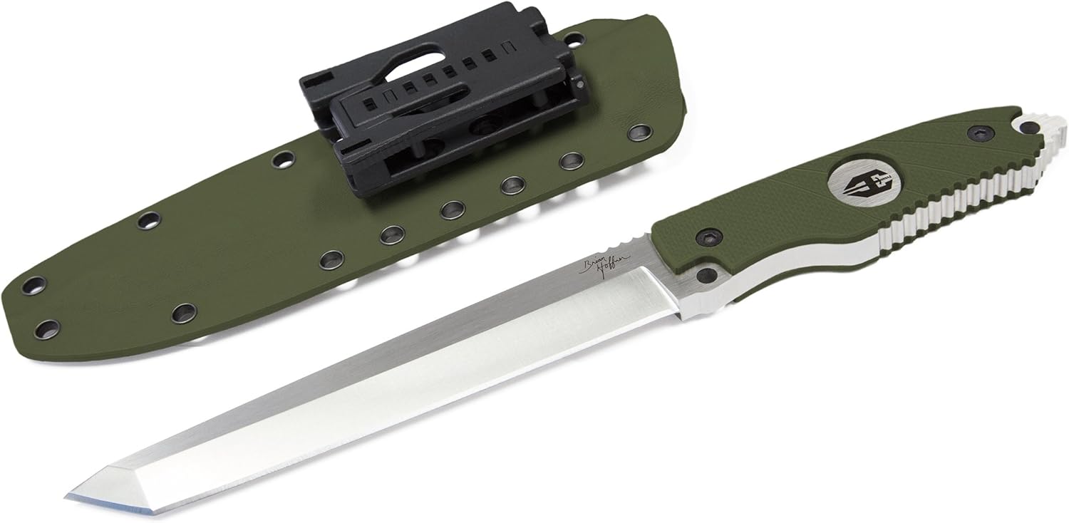 Hoffner Beast Tactical Fixed Blade Knife 7 Inch Smooth Edge Blade