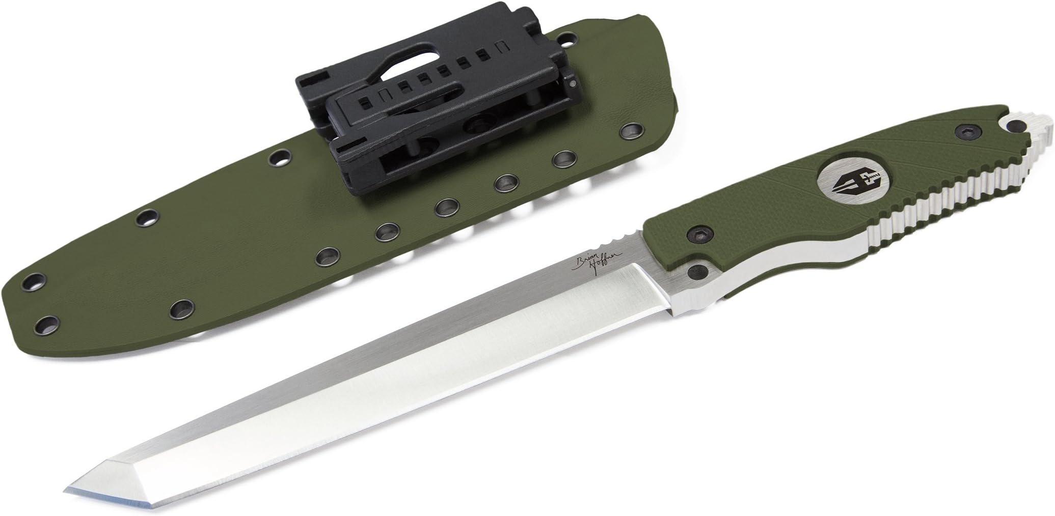 Hoffner Knives BE-T7SBK-CCM Beast Knife with Chiseled Chess Match