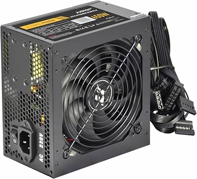 JUSTOP 650W PSU ATX Switching Power Supply 120mm Fan 8-Pin 12V PCIe 6x SATA