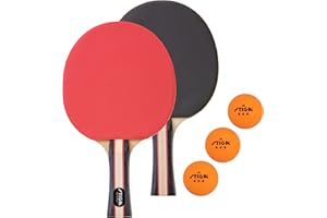 STIGA Performance 2 or 4 Player Table Tennis Set – USATT Approved Rackets and 3-Star Balls – 5-Ply Blade & Flared Handle – Perfect for Skill Development