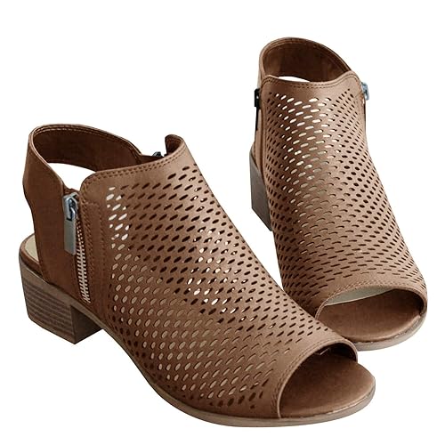 perforated open toe sandal