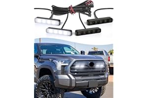 OKLSG LED Grill Lights for 2022 2023 2024 Toyota Tundra Raptor Lights for Tundra OEM Grille Light SR SR5 LED Warning lights Accessories White lights