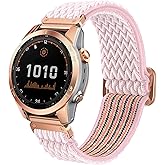 Abanen Upgraded Elastic Band with Soft Stretchy Loop, Nylon Wrist Strap for Garmin Fenix 8 (43mm) /Approach S70 (42mm)/ epix Pro (42mm) / Instinct 2S / Fenix 7S/ 6S/5S