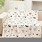 SmoothNovelty Martini Blanket 50 x 60 Inches Older Martini Soft Blanket Birthday Party Favor Valentine's Day Decorations for Couch Bed Carseat Travel Camping