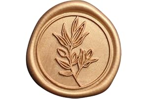 Pilloze 50 Pcs Antique Gold Wax Seal Stickers Self- Adhesive Wedding Invitation Seal Stickers, Perfect for Wedding Invitation, Envelopes Christmas Cards, Gift Wrapping, Good Adhesion and Easy to Use