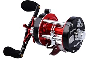 Sougayilang Fishing reels Round Baitcasting Reel - Conventional Reel - Reinforced Metal Body & Supreme Star Drag …